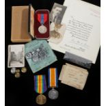 First World War pair, British War Medal and Victory Medal ( 891356 GNR. H. GREEN. R.A. ) together