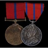 Pair of City of London Police medals, Edward VII 1902 Coronation medal, together with George V