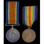 First World War pair, 1914-1918 British War Medal and Victory Medal ( 146670 GNR. G.J.E. PECK. R.