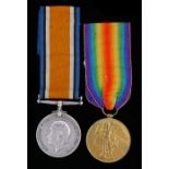 First World War pair, 1914-1918 British War Medal and Victory Medal ( M2-176247 PTE. A.E. WOODS. A.