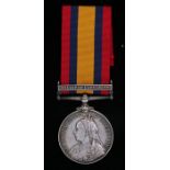 Queen South Africa medal, (2717 Pte F J GALLAGHER MANCH REGT) with Relief of Ladysmith bar,