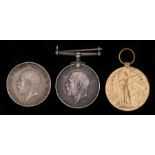 First World War pair, 1914-1918 British War Medal and Victory Medal ( 3224. PTE. J.G. WILKINS. R.