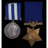 Victorian Egypt Medal ( 6768 PTE. J. PAYNE. 2/GREN ) together with an 1882 Khedive Star ( possibly