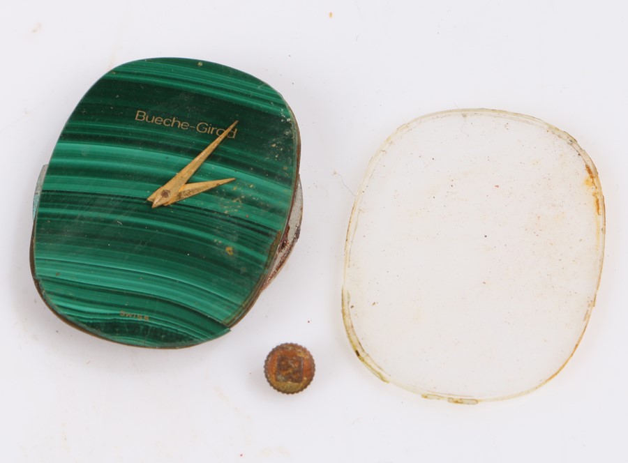 Bueche Girod Dial, in malachite, the dial 21mm diameter