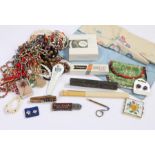 Collection of items, to include necklaces, penknife, lighters, etc, (qty)