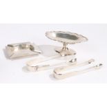 George V silver ashtray, Birmingham 1929, maker Mappin & Webb, George V silver bonbon dish,