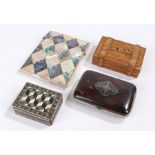 Collection of cases, to include a 19th Century mother of pearl card case, a tortoiseshell purse, a