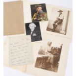 Robert Baden Powell interest, a signed photograph, together with a signed photograph of Olave
