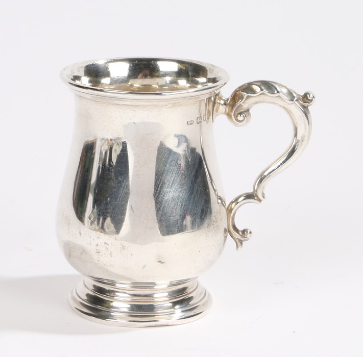 George VI silver tankard, London 1937, maker Josiah Williams & Co, the bulbous body with acanthus