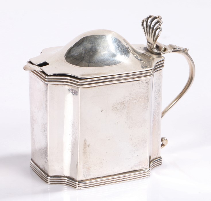 George III silver Mustard pot and cover, London 1798, maker Peter and Anne Bateman, the domed