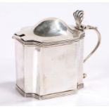 George III silver Mustard pot and cover, London 1798, maker Peter and Anne Bateman, the domed