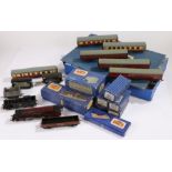 Hornby Dublo, trains, to include a boxed Locomotive, carriages, track, boxes, etc, (qty)