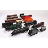 Hornby trains, to include locomotives carriages and rolling stock, also together with track, (qty)