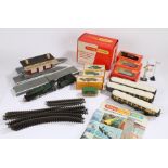 Tri-Ang Hornby trains, to include boxed wagons and containers, track, unboxed carriages, also