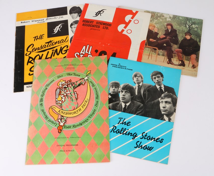 A collection of five original Rolling Stones UK tour programmes, 1964 All-Stars,1964 Sensational