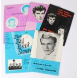 A selection of five original Gene Vincent UK tour programmes: two 1962 tours with Brenda Lee and