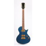 Gibson Landmark Series Glacier Blue electric guitar, Made in USA, circa 1996, back and front in