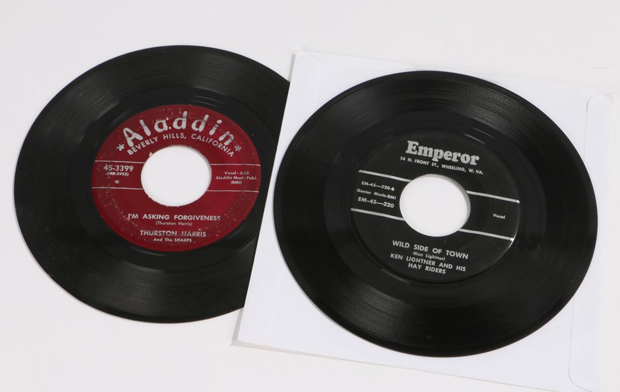2 x RnB / Country Swing 7" singles. Thurston Harris - Do What You Did (Aladdin 45-3399). Ken