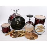5 Piece Session Pro Drum Kit, including hardware & Sabian Pro 18" crash & hi-hats.