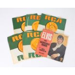 6x Elvis Presley 7'' Singles. Suspicious Minds/You'll Think Of Me (RCA 1900), The Wonder Of You/Mama