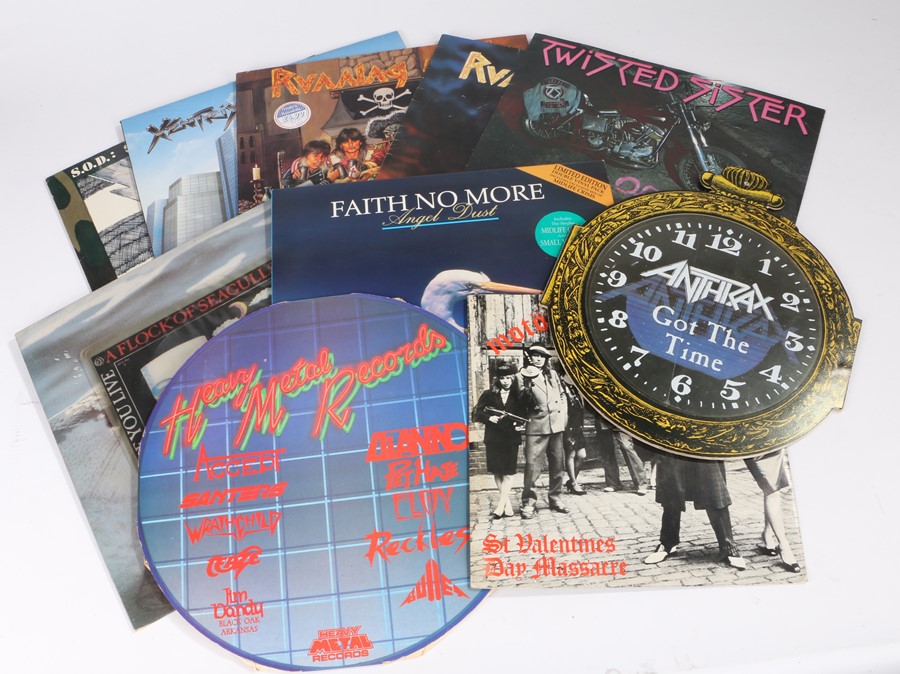 Quantity of Heavy Metal LPs, and singles, to include, Faith No More - Angel Dust LP, limited edition