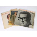 3x Buddy Holly LPs. The Buddy Holly Story (LVA 9105). That'll Be The Day (AH3). Showcase (LVA 9222)