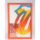 Rolling Stones Forty Licks advertising poster, 46cm x 71cm