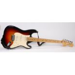 Fender Squire Stratocaster With Large 1970s style Headstock, 3 colour sunburst finish