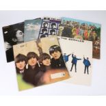 4x Beatles LPs - A Hard Days Night, Beatles For Sale, Help!, Sgt Peppers Lonely Hearts Club Band,