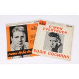 2x Eddie Cochran 7" EPs. C'mon Everybody (LEP 2111). Never To Be Forgotten ( LEP 2052)