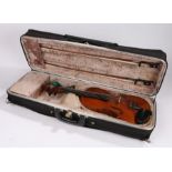 Collin-Mezin full size violin, circa 1936, label to the interior, made in France, one piece case