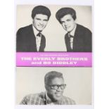 Rare 1963 Everly Brothers, Bo Diddley tour programme where the rolling stones were the warm-up act.