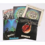 5x Motorhead 7" Singles - Bomber/Over the Top (BRO 85). Motorhead/Over The Top (BRO 124). No Class/