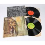 2x Rock LPs. Cream - Wheels of Fire - In The Studio (583033A), Jethro Tull - Aqualung, textured