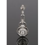 18 carat white gold and diamond set pendant, with a collection of diamonds totalling an estimated