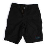 Ed Sheeran's Carhartt black shorts, embroidered to the leg "DIVIDE WORLD TOUR CREW ED SHEERAN",