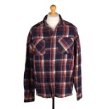 Ed Sheeran's Topman red and blue check long sleeved shirt, size large. All of the Ed Sheeran