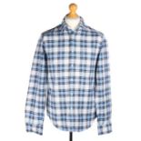 Ed Sheeran's J. Crew blue, green, black and red check shirt, size medium. All of the Ed Sheeran