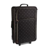 Ed Sheeran's suitcase, the black body with grey spots. All of the Ed Sheeran Collection has come