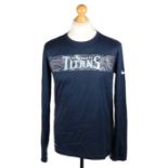 Ed Sheeran's Nike Tennessee Titans long sleeved T-shirt, size medium. All of the Ed Sheeran