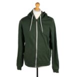 Ed Sheeran's Cedar Wood State green zipped hoodie, size medium. All of the Ed Sheeran Collection has