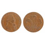 British Token, copper Halfpenny, 1794, Sussex, GEORGE PRINCE OF WALES, with profile bust, reverse