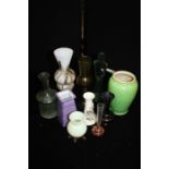 Collection of glass and porcelain vases (qty)