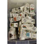 Collection of crested china, to include clocks and ambulances (qty)