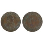 British Token, copper Halfpenny, 1795, J. Lackington Finsbury Square