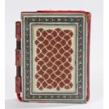 19th Century Anglo Indian Sadeli Aide de Memoir, with a geometric design incorporating ivory,