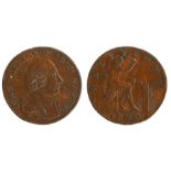 British Token, copper Halfpenny, 1790, obverse John Wilkinson Iron Master, with the profile, reverse