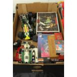 Collection of jigsaw puzzles and model Formula 1 cars, to include the A-Team, Star Wars, Knight