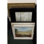 Stanley Keane, "Scene near little Japan" signed oil on board, John Crump, "Reydon Church", signed