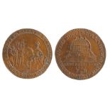 British Token, copper Halfpenny, 1795, Thomas Haycraft, obverse Kentish men meeting William the